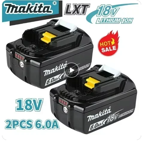 100% Original Makita 6Ah/5Ah/ for Makita 18V Battery BL1830B BL1850B BL1850 BL1840 BL1860 BL1815 Replacement Lithium Battery