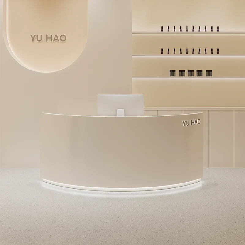 # Reception Page Modern Reception Desks Front Beauty Salon Clothing Store Curved Reception European Scrivania Hotel Furniture