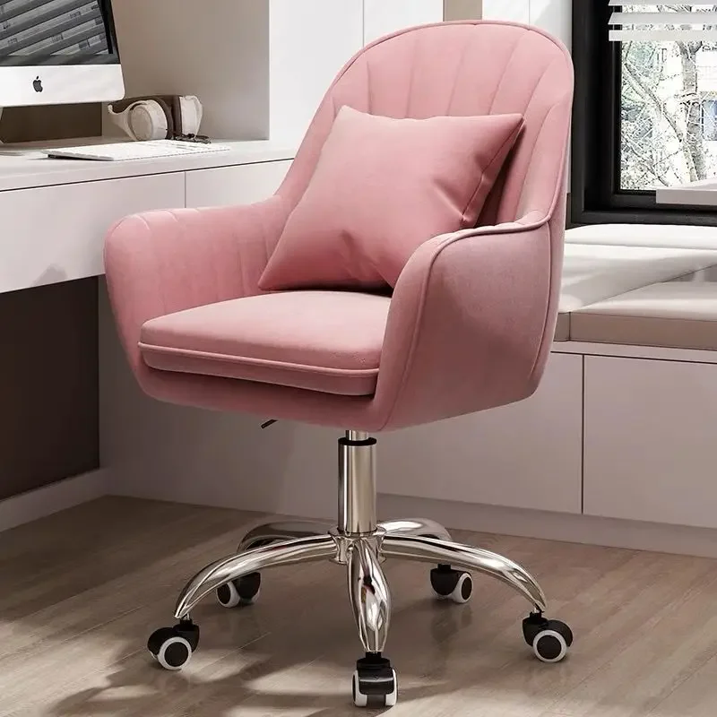 Home Computer Chair Girl's Bedroom Backrest Lift Swivel Chair College Student Dormitory Study Chair Comfortable Office Chairs