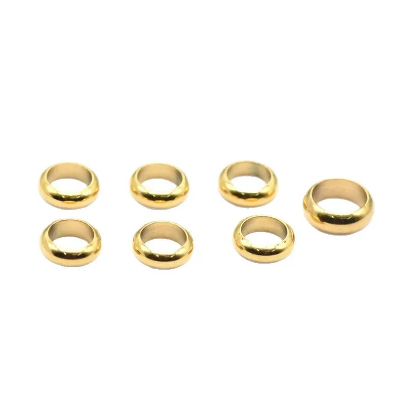 50 Stück Edelstahl-Abstandsperlen für die Schmuckherstellung, große Loch-Stopper-Perlen, passend für Armbänder, Halsketten, DIY-Schmuckteile – Detail 1