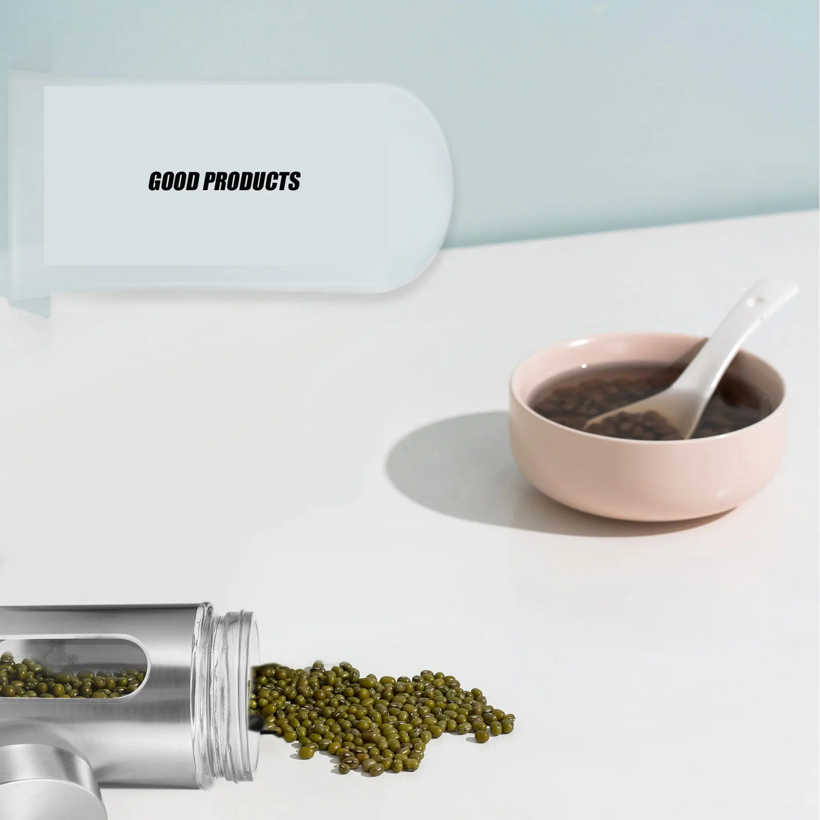 

1 pc Stainless Steel Storage Tank Transparent Kitchen Organizer For Coffee Tea Dry Food Rust-Proof Sealed Container Sundries