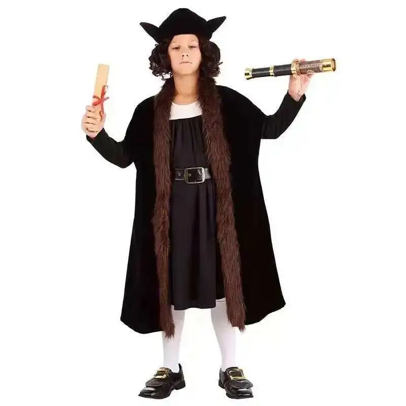 Children's Cosplay Halloween Day Cos Science Festival Stage Perform Children Adult Navigator Columbus Dress Up Clothing - view 4