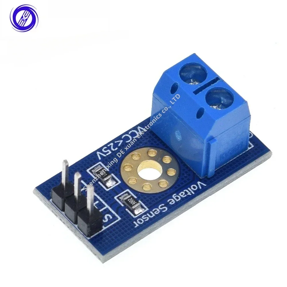 5 Buah Elektronik Pintar DC 0-25V Modul Sensor Tegangan Standar Uji Robot Pintar Bata Elektronik untuk Kit Diy Arduino