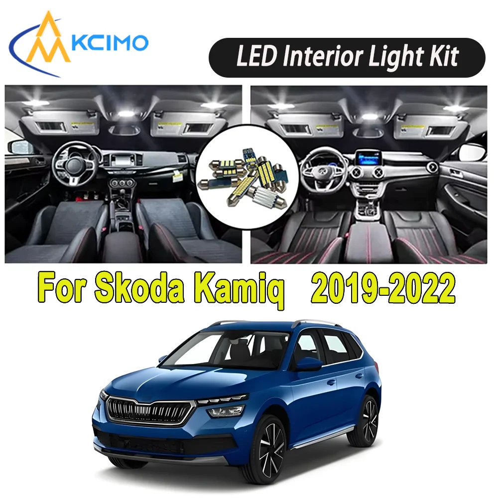 

New Light Bulb For Skoda Kamiq (2019-2022) Premium Bright LED Interior Dome Map Trunk Light Kit Car Led Lamps Canbus Car LED