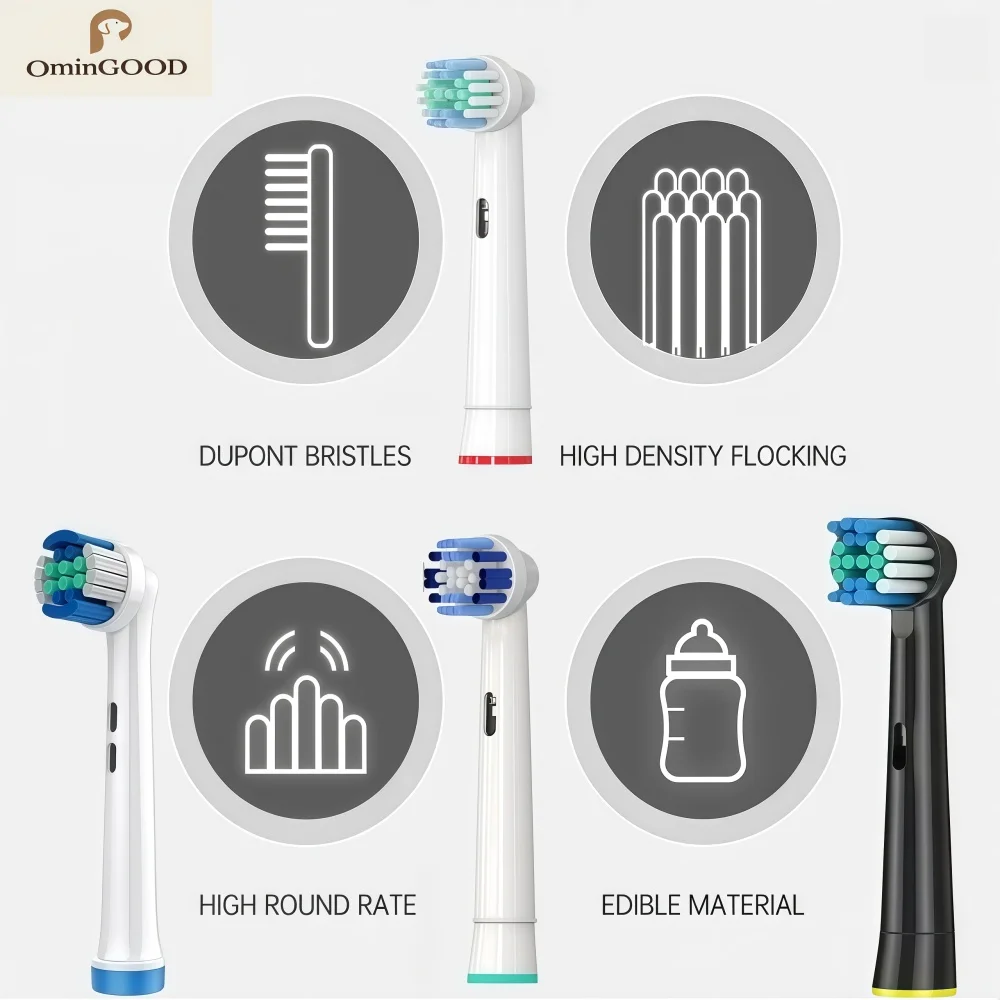 4–16 Stück Dupont-Borsten-Elektrozahnbürstenköpfe zum Aufhellen der Zähne/tägliche Reinigung/präzise Reinigung/weiche Zahnpflegefunktion für Oral B – Detail 3