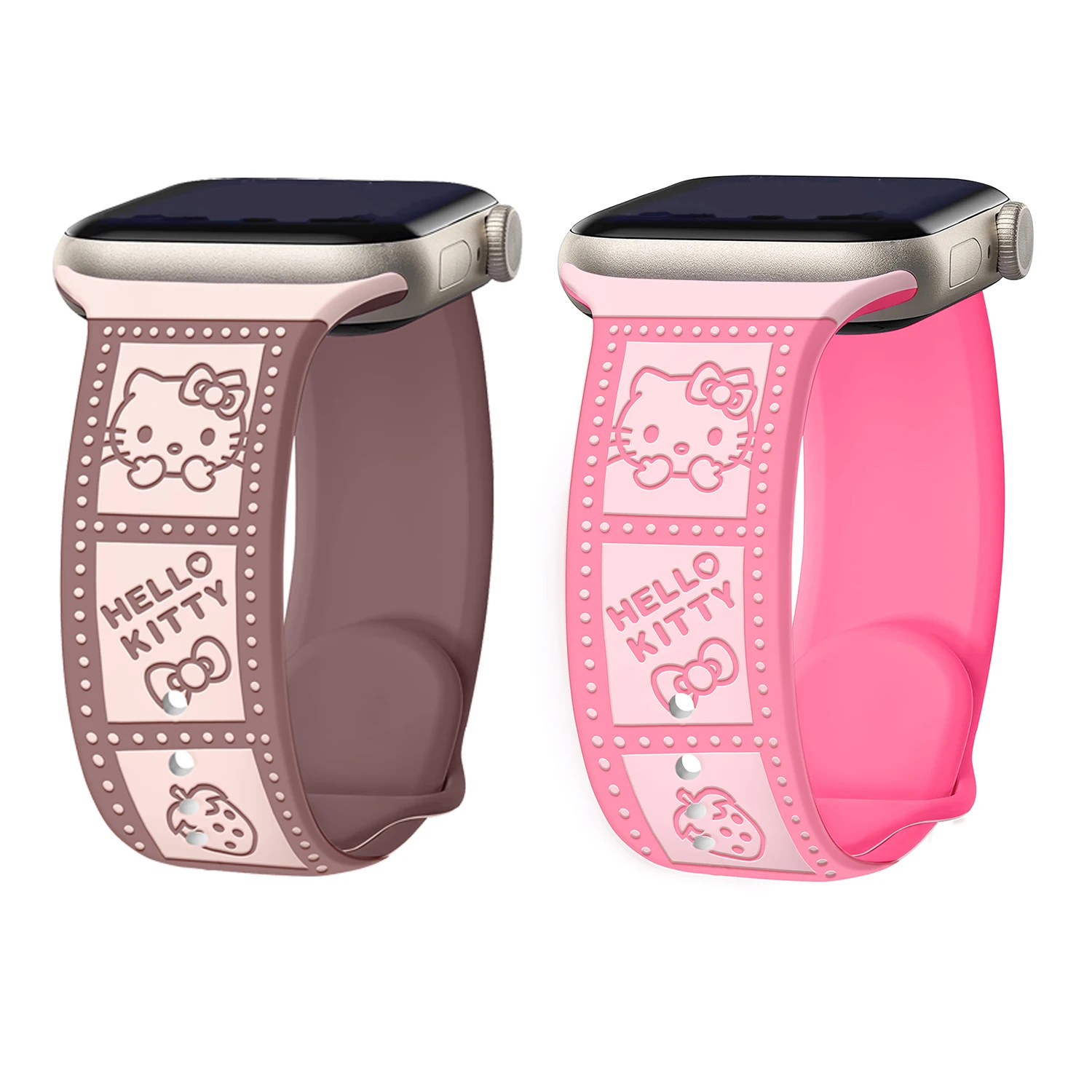 Симпатичный силиконовый ремешок для Apple Watch 38/40/41/49/46/45/44/42, женский ремешок для IWatch, полнодиапазонный ремешок