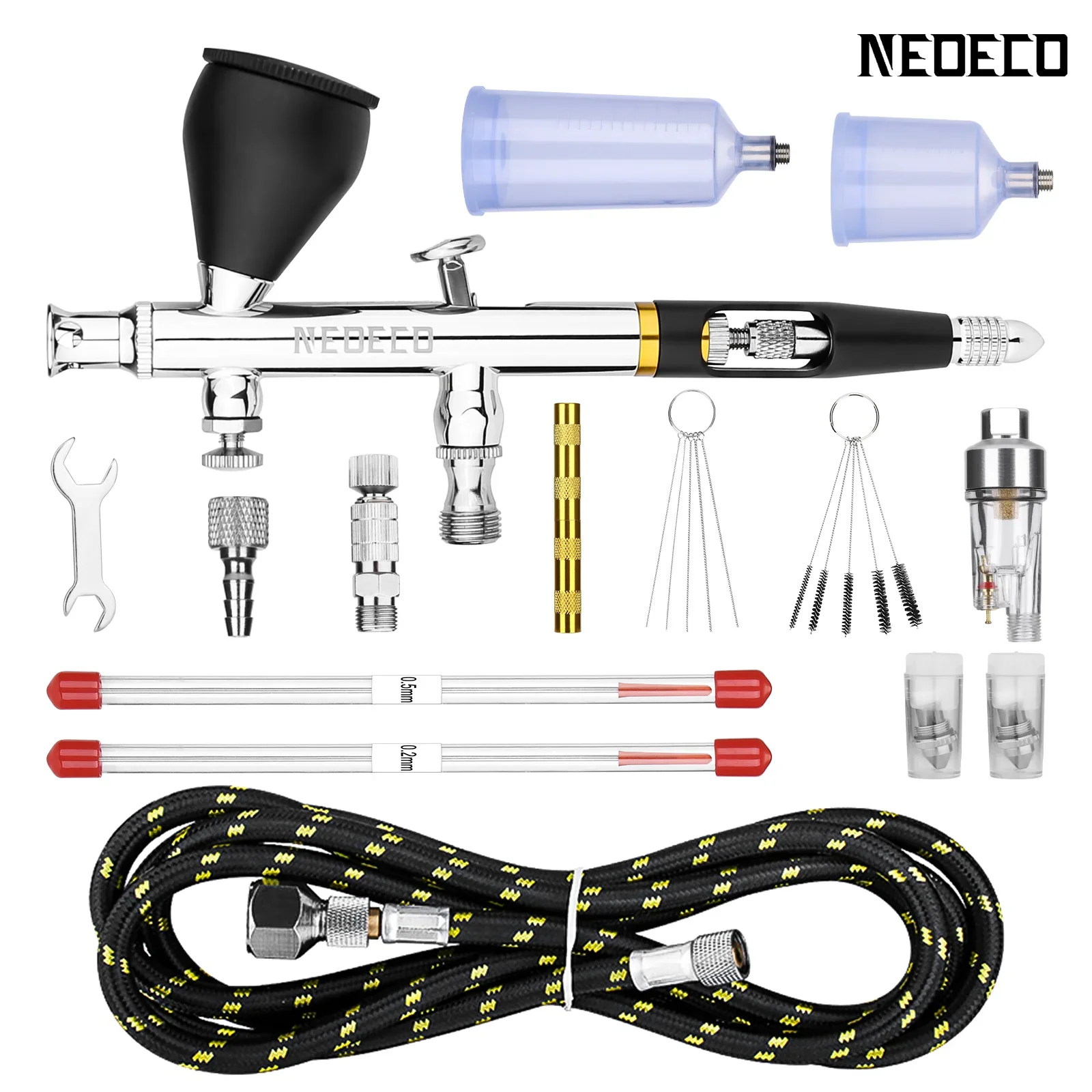 NEO35% NCT-SJ83RS1 touristes Action Aérographe 9cc 1/3 oz ÉAU standardiser Rapide Air Cap Buse Gravité rajeunissement avec Accessoires