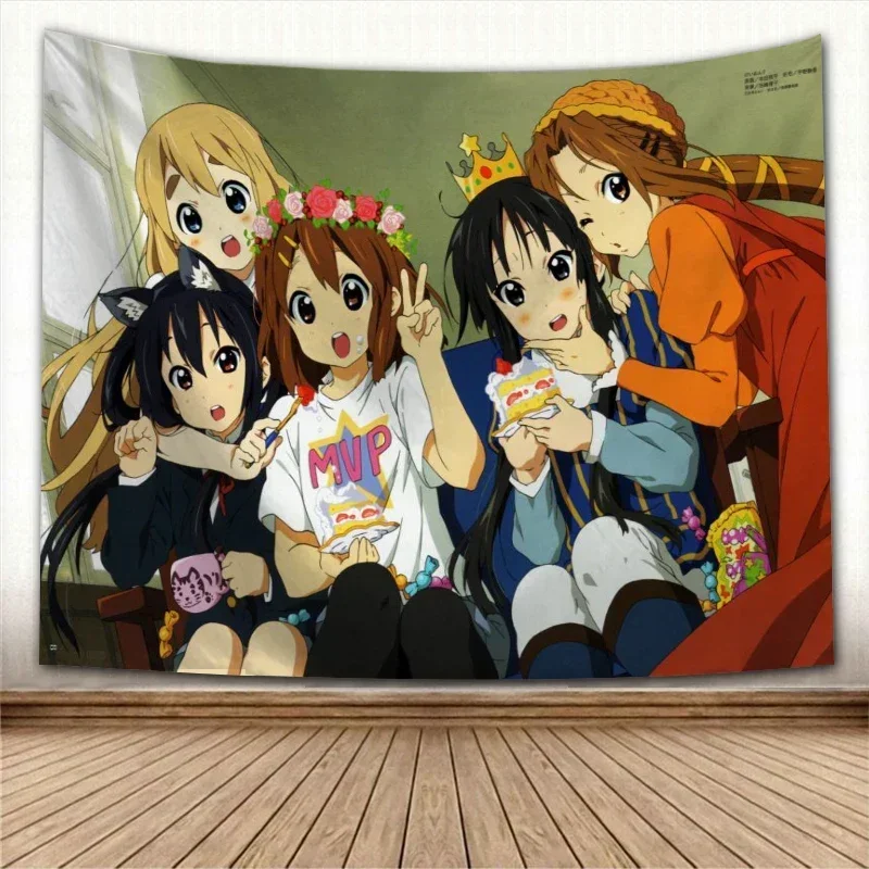 Anime Wall Hanging Tapestry Japan Kawaii New K-ON! Home Party Decorative Cartoon Game Photo Background Cloth Table