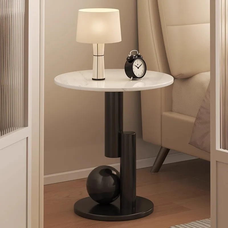 

Rock slab coffee table small table bedside table balcony office sofa living room small apartment creative light luxury round