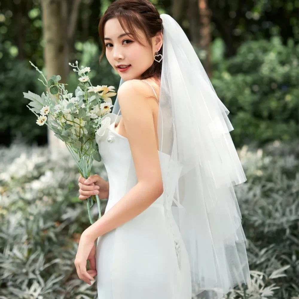 Accessories Marriage Flour Layer Bride to Be Bridal Veil Women Marriage Wedding Bridal Veils