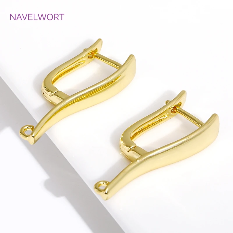Multi Styles 18K vergoldetes Messing Shvenzy Ohrringhaken Ohrdrahtverschluss, Zubehör für Ohrringe, DIY-Schmuckherstellungszubehör – Detail 35