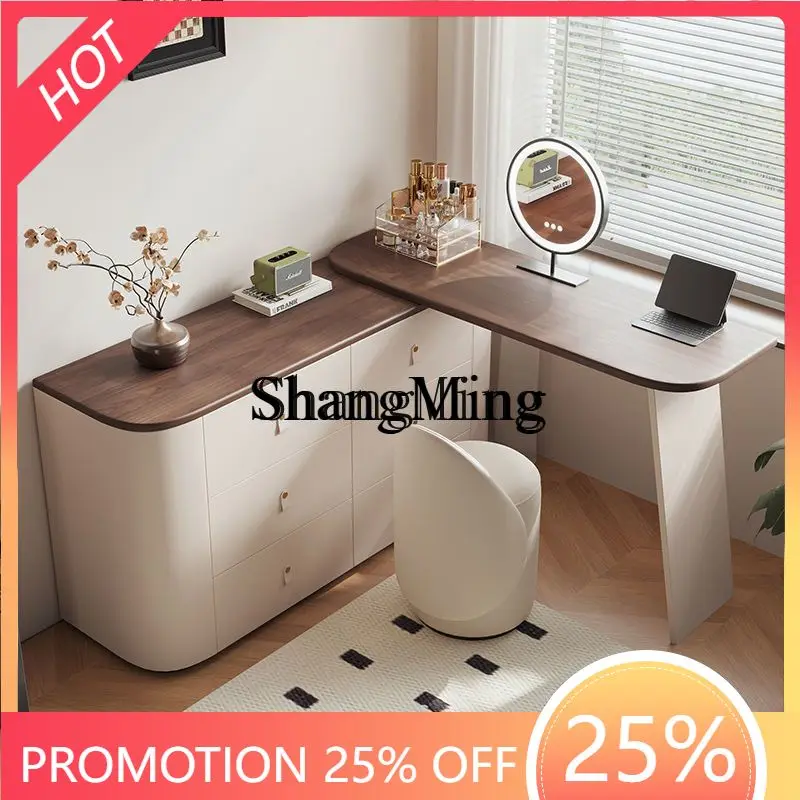 

ZYY fashion exquisite solid wood dresser storage cabinet integrated retro style home bedroom dressing table