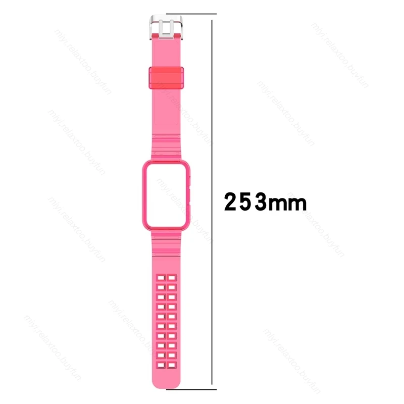 Clear Sport Band Protective Case for Huawei Watch Fit 2 Transparent Silicone Strap for Huwei Huawie Watch Fit