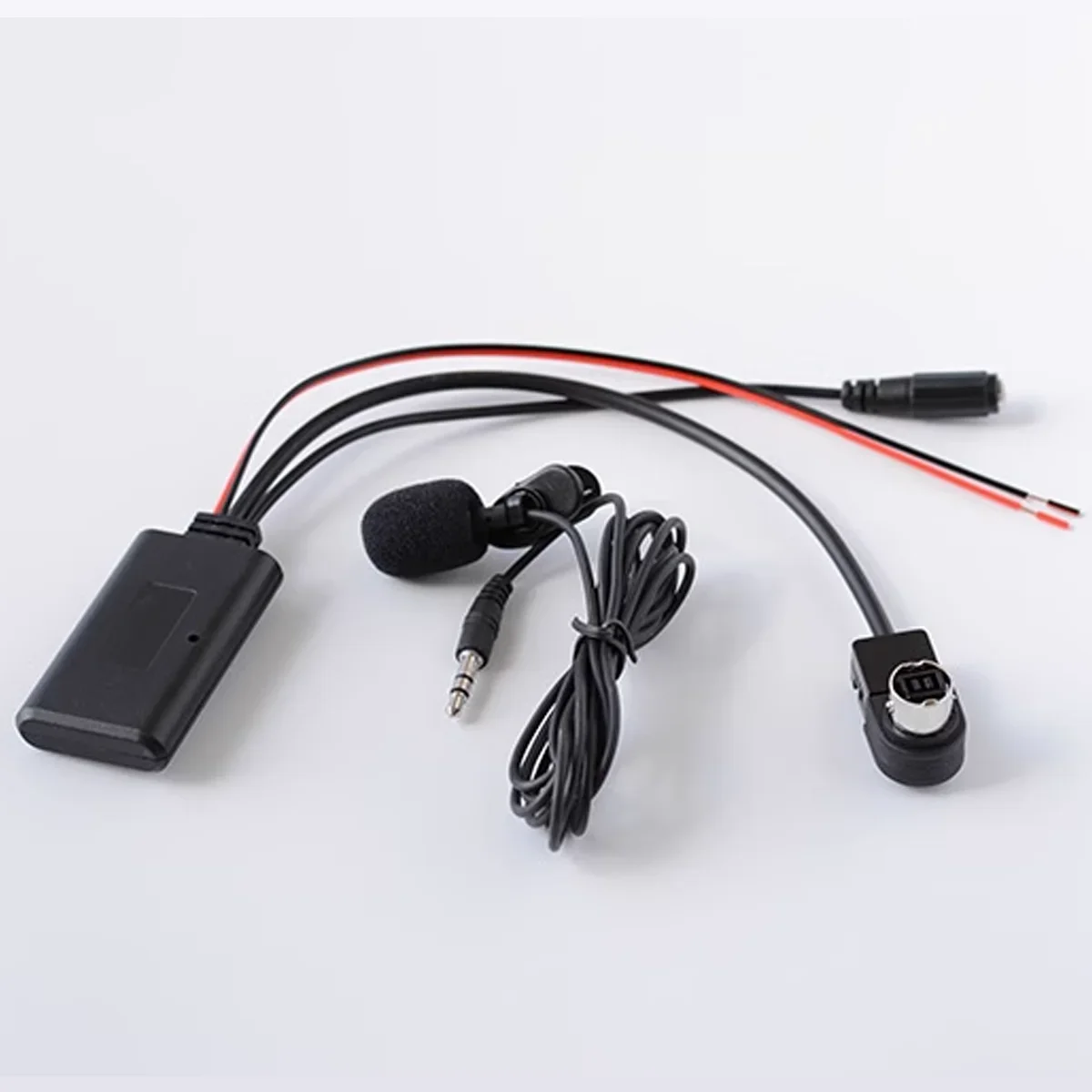 Para Alpine/JVC Ai-NET KCA-121B CDA-9857 adaptador estéreo coche Bluetooth 5,0 micrófono manos libres Cable auxiliar adaptador estéreo inalámbrico