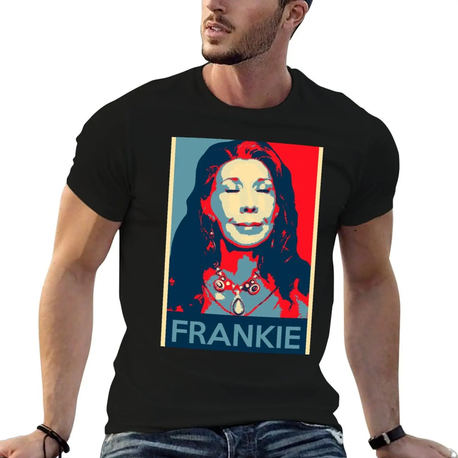 100% para hombre Frankie algodón t Bergstein gráfico cartel camiseta camisetas