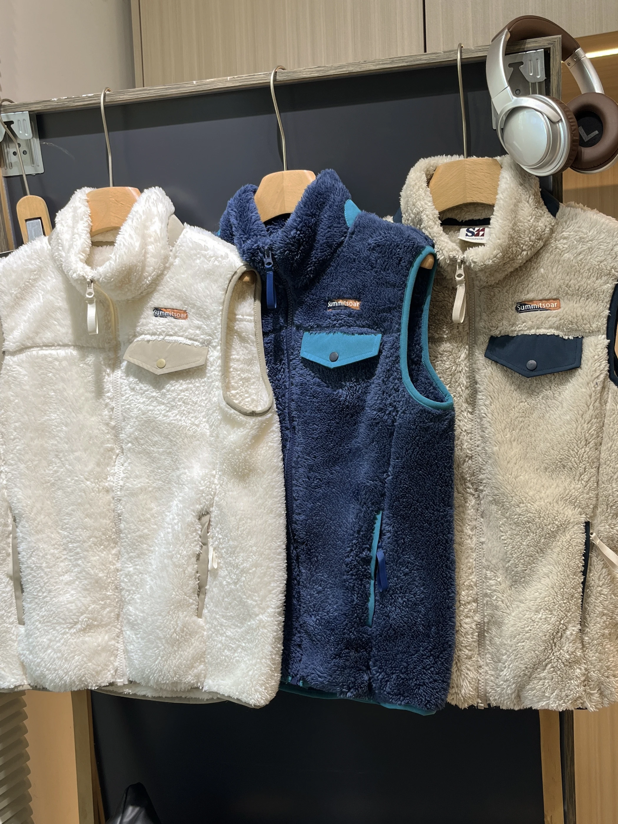 

Осенне-зимний жилет ярких цветов Fce, мужская верхняя одежда с воротником-стойкой, коралловый жилет Fce, джет для пар