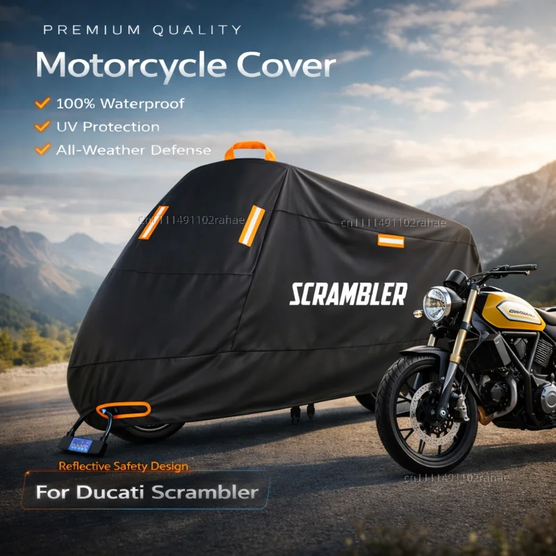 

Чехол для мотоцикла Ducati 2014-2019, водонепроницаемый, утолщенный, из полиэстера, с защитой от ультрафиолета, для улицы, от дождя, пыли и солнца, чехол для скутера