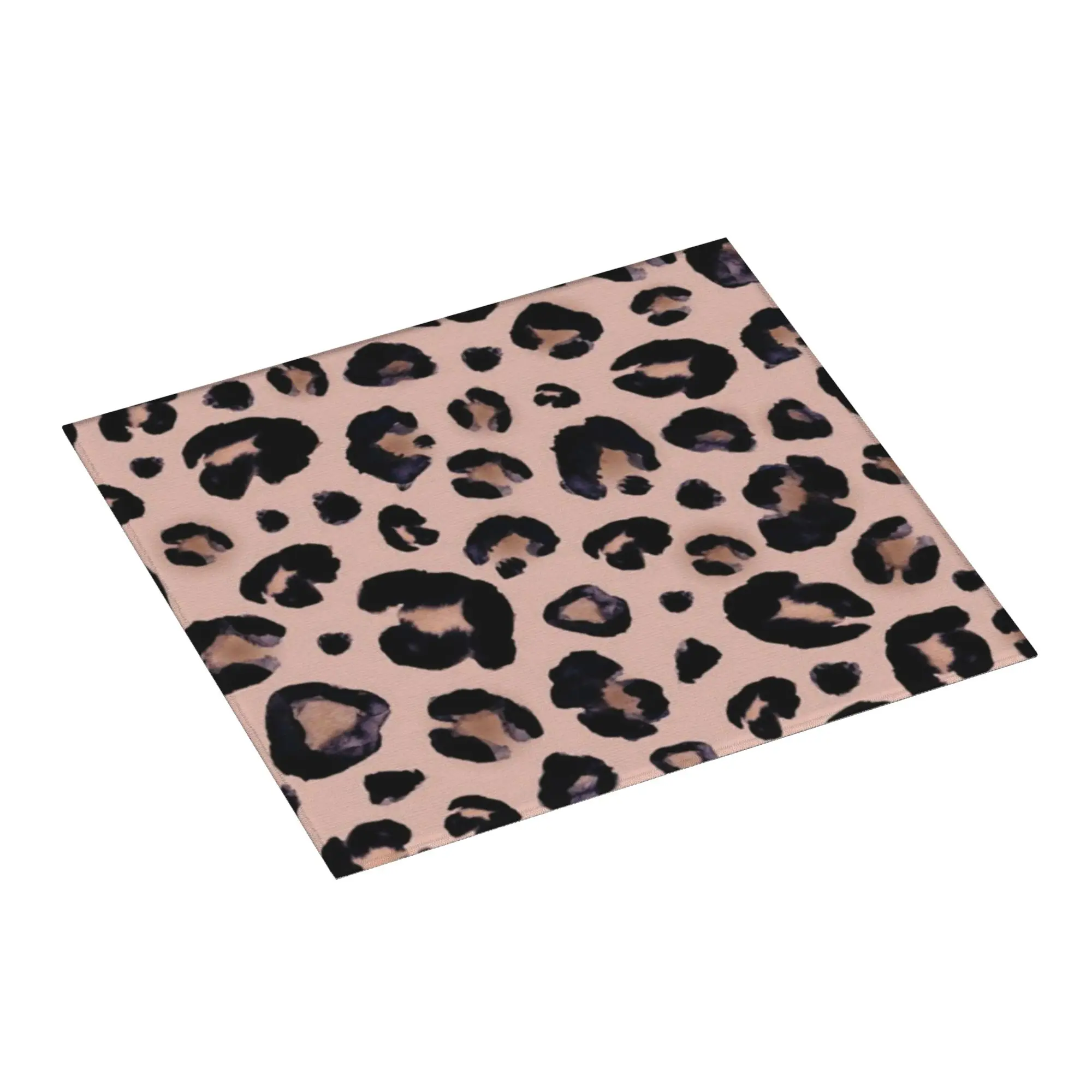 Leopard Fur Skin Texture Hot Pink Drying Mat For Kitchen Waterproof Non‑Slip Oil Proof Reusable Countertop Protector Mat