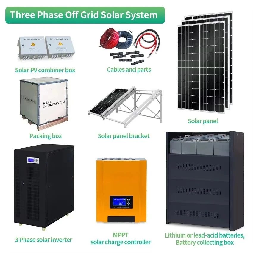 40kw 3 المرحلة الهجين لوحة طاقة شمسية نظام الطاقة عدة 50 kw 50 Kva 50kw نظام الطاقة الشمسية خارج الشبكة باكستان كامل مع البطارية #3