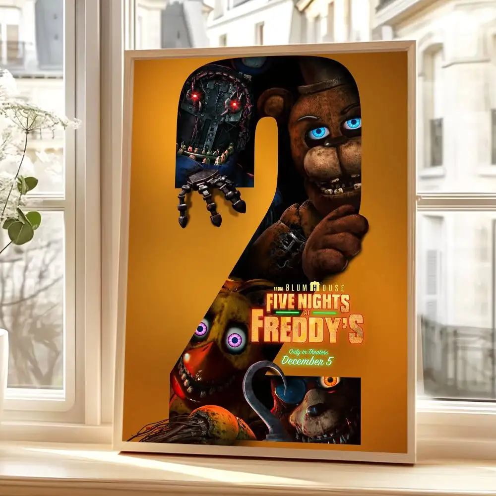 ملصق فيلم F-Five N-Nights at F-Freddy's 2-S يطبع منزل ذاتي اللصق مناسب لتزيين غرفة المعيشة والجدار