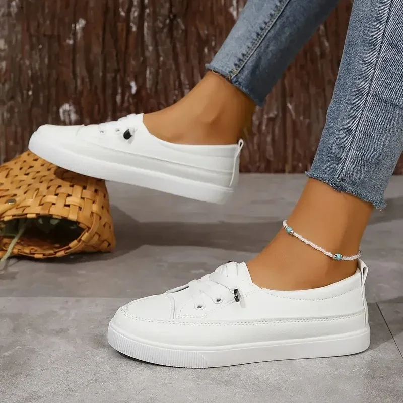 2024 Spring and Summer Fashion New Mesh Breathable Round Toe Shallow Mouth Casual and Comfortable Flat Walking Shoes Sneakers