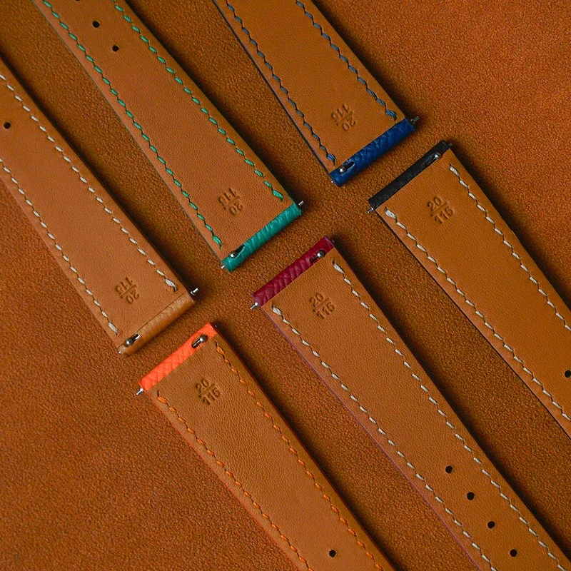 Denique Epsom سليم حزام جلد البقر حزام (استيك) ساعة جلد طبيعي أسود 20 مللي متر 22 مللي متر حزام ساعة اليد حزام الإفراج السريع سوار حزام الساعات