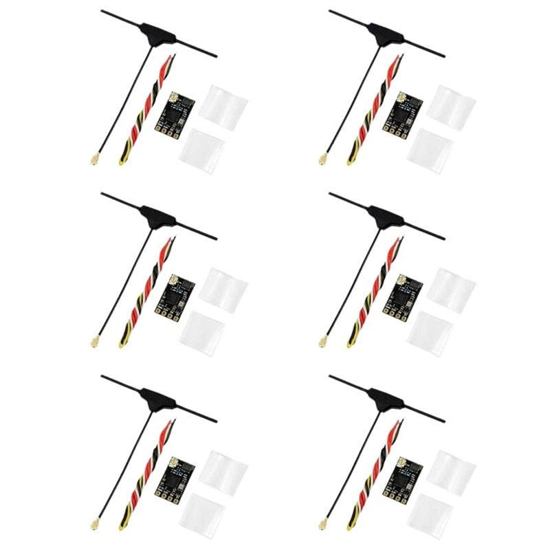 BEDW-6PCS ELRS 2.4Ghz Receiver NANO Expresslrs Receiver With T-Type Antenna Support Wifi Upgrade For FPV RC Long Range Drone