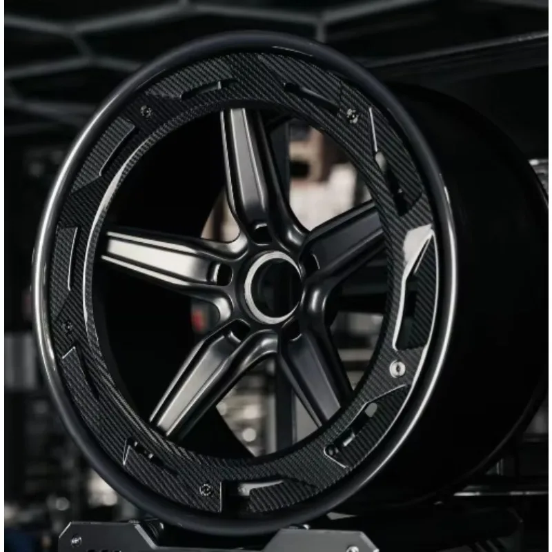 High-end customized deep concave forged alloy wheel hub, multi-inch single-piece sport rims, 5×3 PCD, gold polished finish