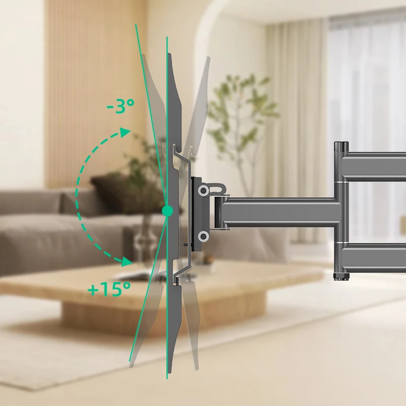 Universele TV-muurbeugel voor de meeste 26-55 inch LED-plasma-tv-montage tot VESA 400x400 mm en 77 LBS laadvermogen