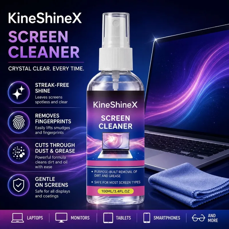 Daily Mild Screen Cleaner Convenient Gentle Purifying Liquid for Phones Laptops Televisions Multipurpose Electronic Display