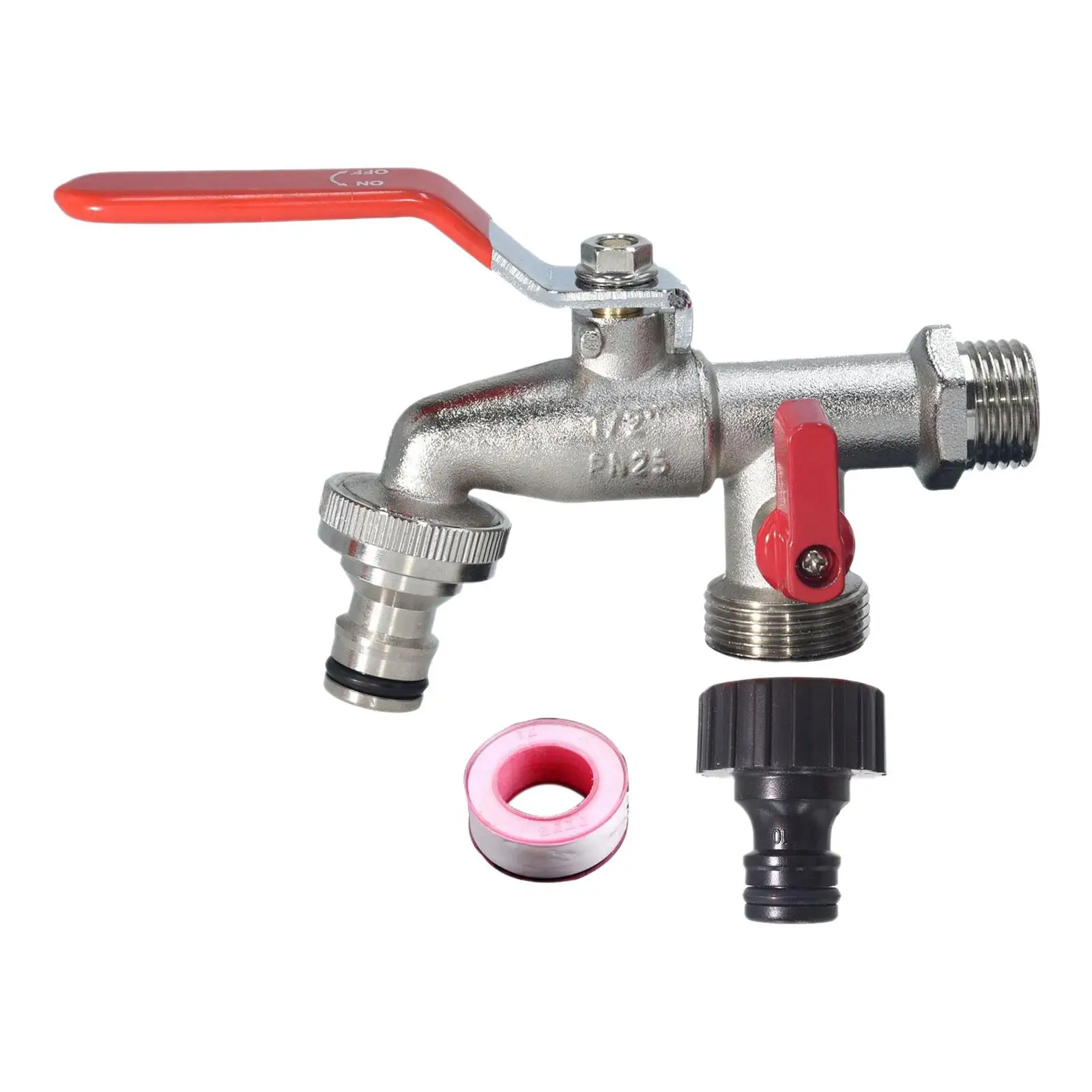 Outdoor Garden Faucet Outside Spigot Brass Ball Valves Garden Hose Connector Washing Machine Faucet for Home Bathroom Yard