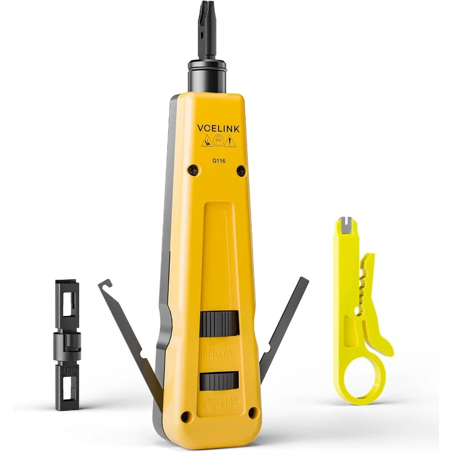 

VCELINK Punch Down Impact Tool with 110 and 66 Blades Network Wire Punch Down Impact Tool Kit Keystone Impact Terminal Insertio