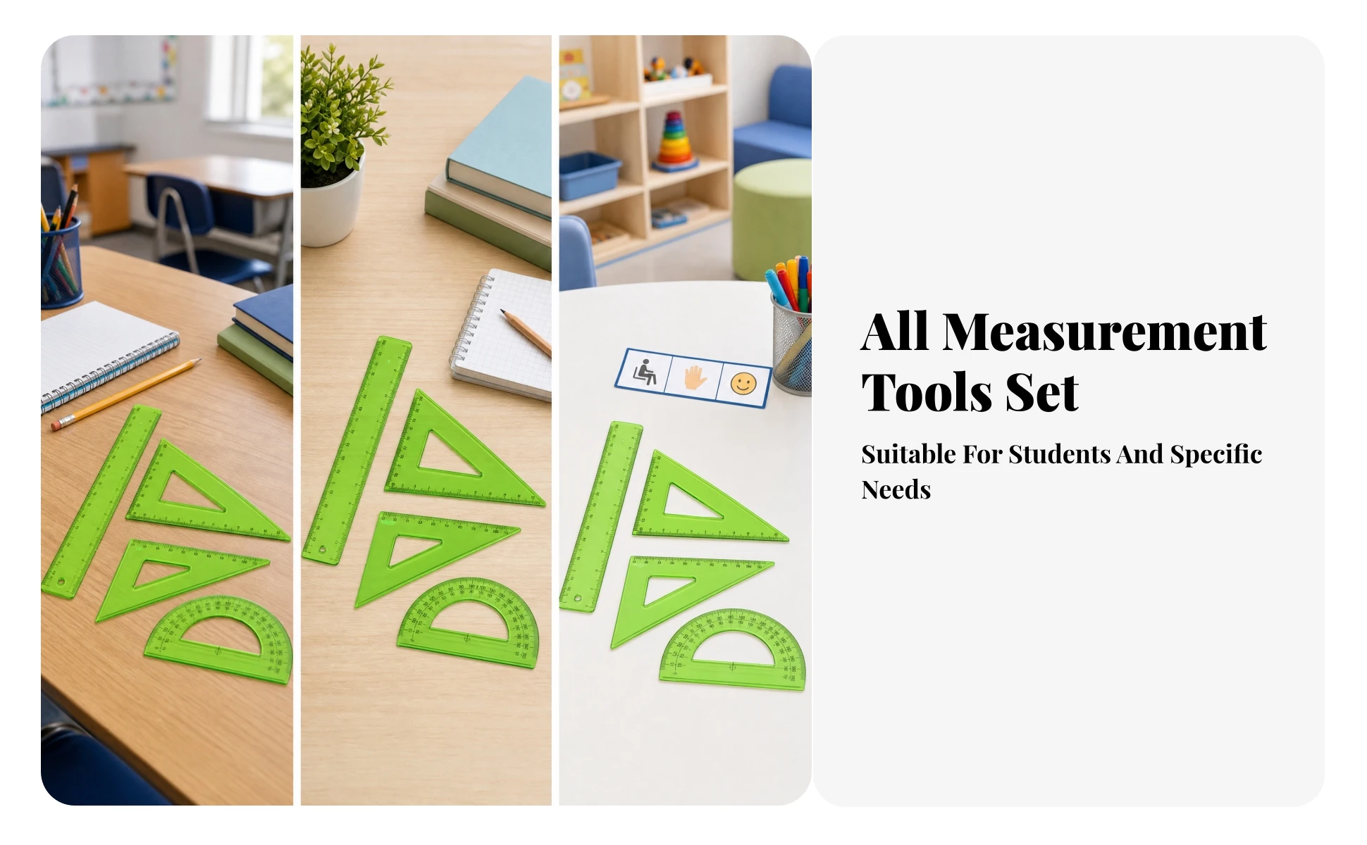 Blind Accessible Geometry Set Raised Markings Translucent Green Geometry Set Blind Accessible Geometry Set Raised Markings Translucent Green Geometry Set