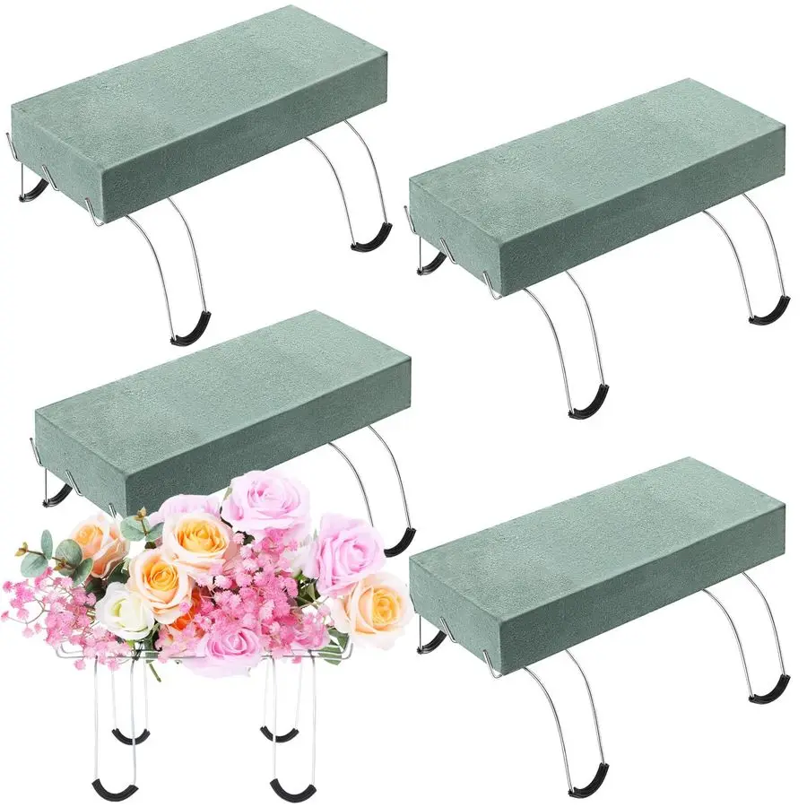 

Pack Headstone Flower Saddle 12 Inch Grave Saddles for Cemetery Headstones for Graves Wire Rustproof Galvanized Tombstone Saddle