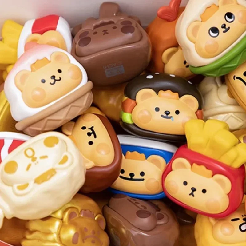 

Bear Worm Happy Meal Candy Series Mini Blind Box Toys Mystery Box Original Figure Guess Bag Mystere Cute Doll Kawaii Model Gift
