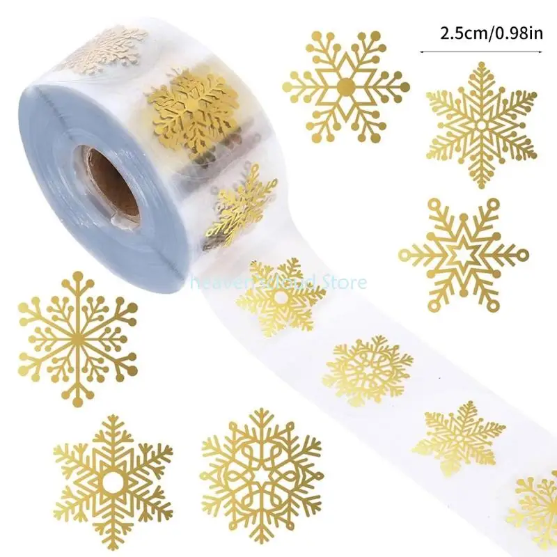 Y88B 크리스마스 선물 눈송이 스티커 미용 스티커 크리스마스 라벨 봉투 씰 장식 스티커 카드 장식