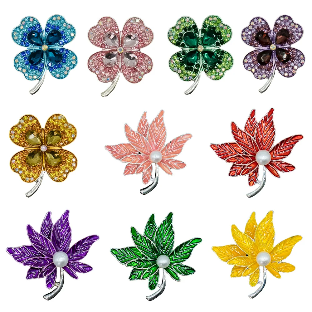 1/10 قطعة لامعة نبات معدني إكسسوارات الأحذية مجموعة البرسيم و مابل ليف الماس الأحذية السحر العصرية دبابيس ل حذاء رياضة تسد مشبك الهدايا