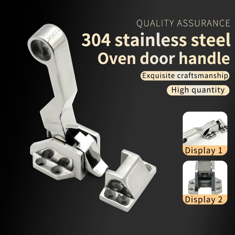 Door Handle Lock Set 304 Stainless Steel Linkage Lock Sealing Mechanical Equipment Lock Drying Oven Door Lock