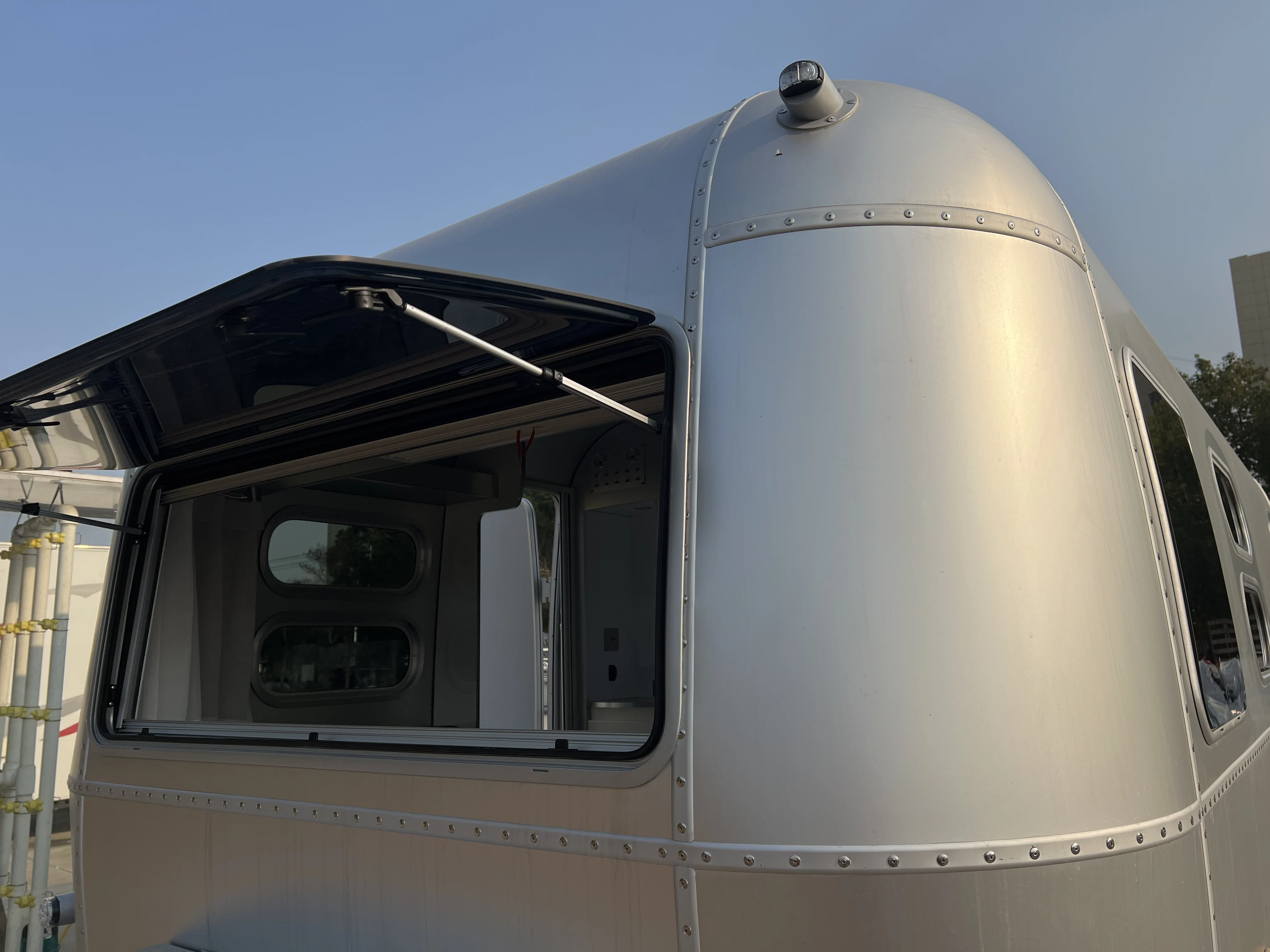Fenêtre de camping-car RV 1000x500mm, double vitrage en acrylique, verre courbé, pour camping-car, caravane, avec store plissé