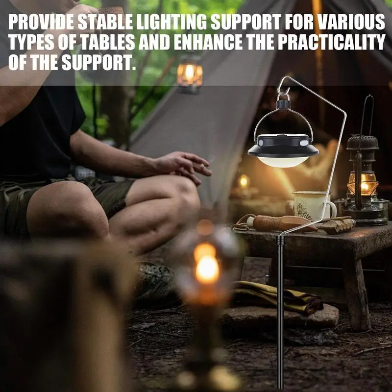 Camping Light Holder Pole Ultra-Light Outdoor Lantern Holder Hook Aluminum Alloy Atmosphere Lantern Stand Various Types Of Table