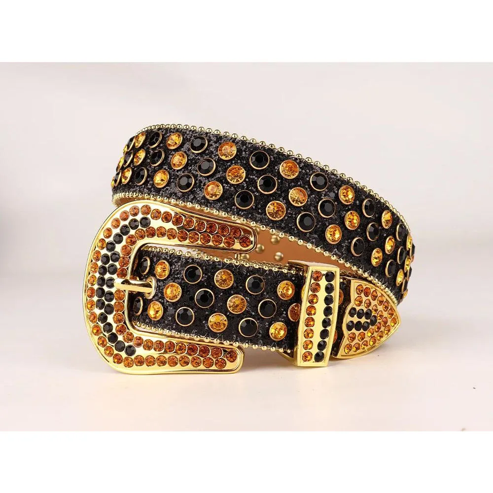 Men Casual Rhinestone Belts Cow Studded Leather Rivets Belt Punk Rock Jeans Dress Women Designer Diamond Waistband luxus marken