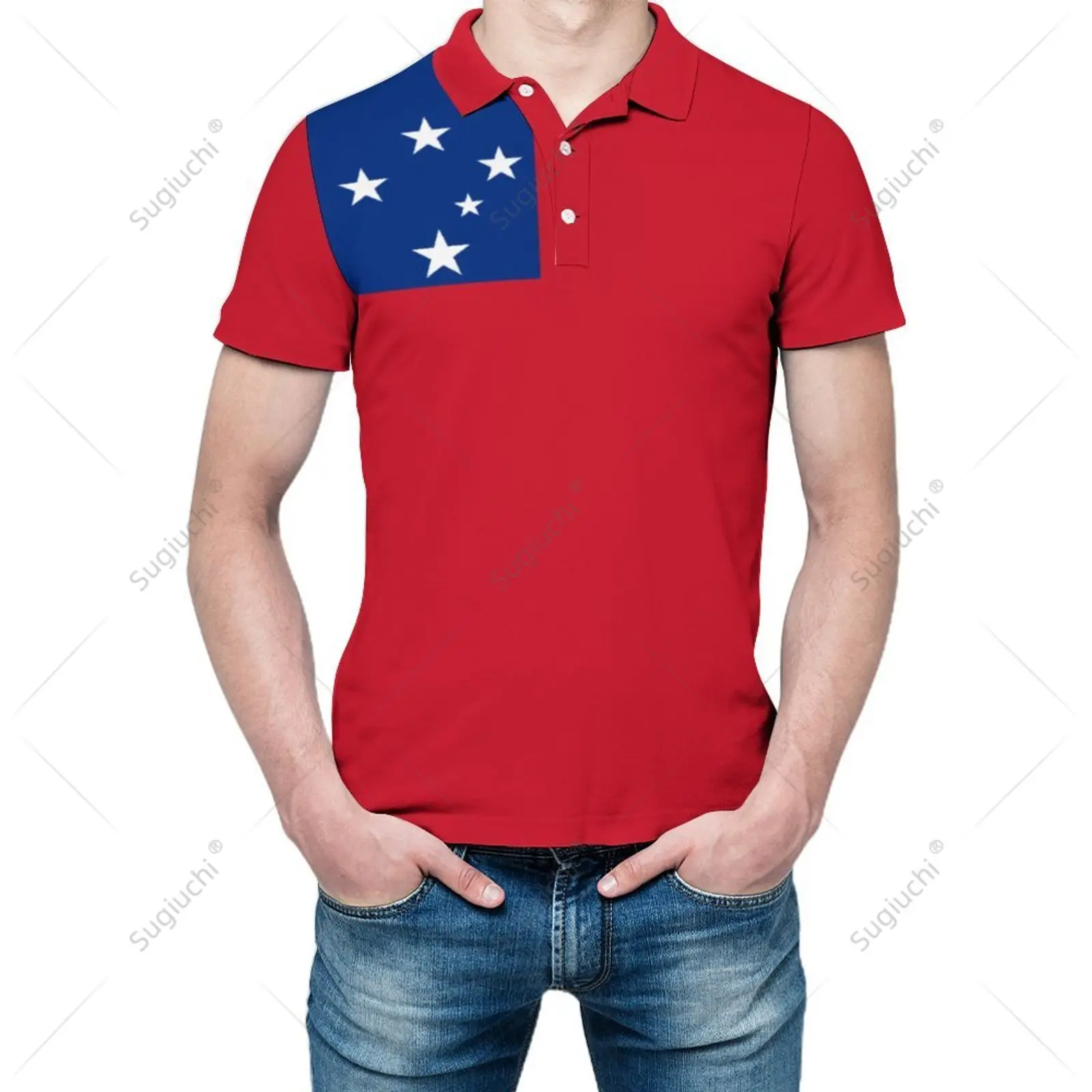 Unisex Polo Shirt Samoa Flag 3D Print Man Polo Fashion Clothing Tracksuits Short Sleeves