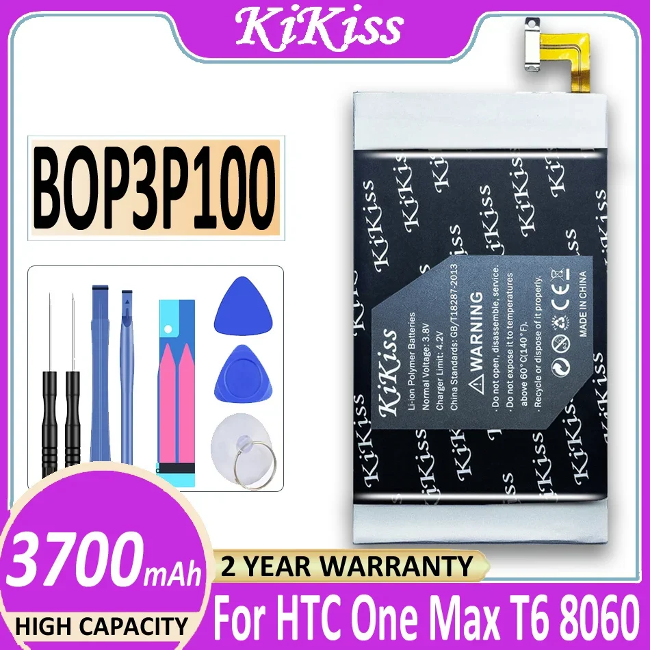 For HTC One max T6 8060, 3700mAh Mobile Phone Battery BOP3P100