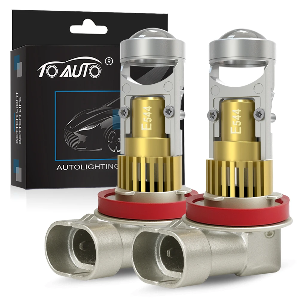Ampoule de phare de voiture à LED H8 H11, lentille de projecteur, Canbus, haute puissance 160W 60000LM CSP Turbo LED HB3 9005 HB4 9006, ampoule à diode 12V