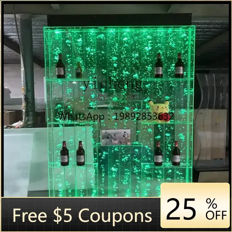 

A1 living room fish tank, decorative entrance partition water wall, acrylic bubble wall screen