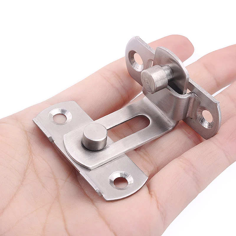 Cerradura de puerta con cerrojo grande de 90 grados, herramienta de seguridad de cierre de cadena de puerta corredera de acero inoxidable, Hardware para ventana, armario, Página de Inicio de Hotel
