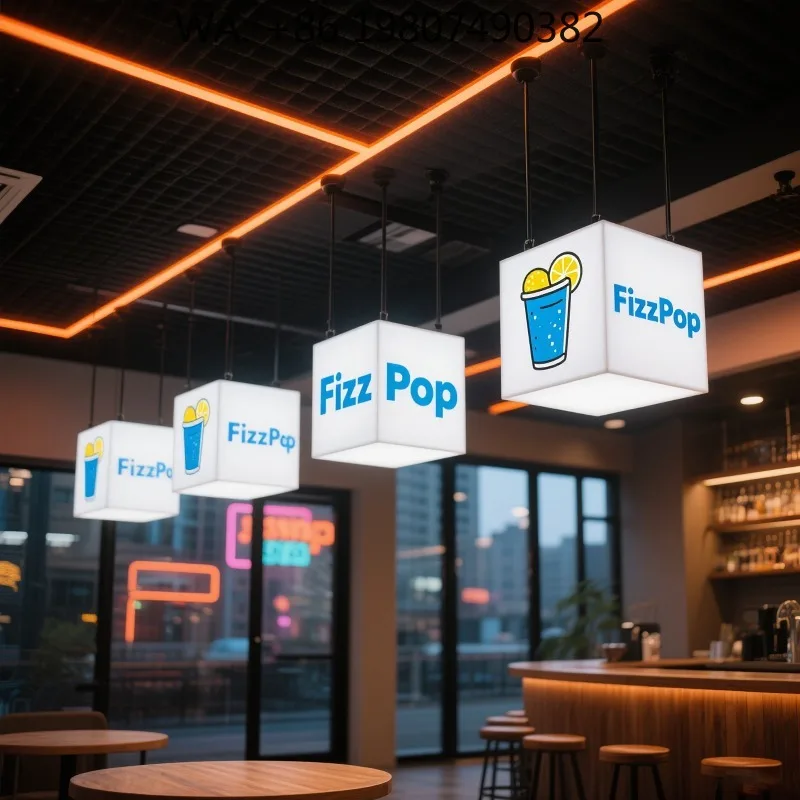 Custom Logo Rechargeable LED Cube Night Lamp Remote Control RGB Table Light for Restaurant Bar Wedding Party Atmosphere Decor