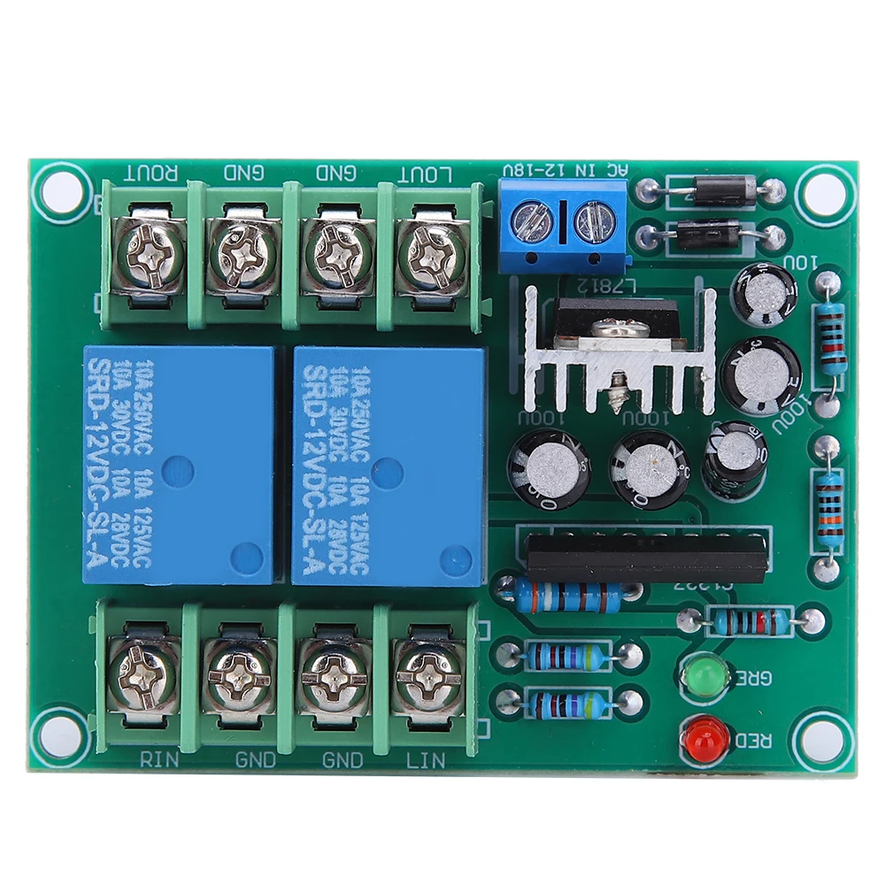 

Speaker Circuit Board Dual Channel Power‑On Mute Delay Component 10A AC12‑18V Steady Module Power Amplifier Board