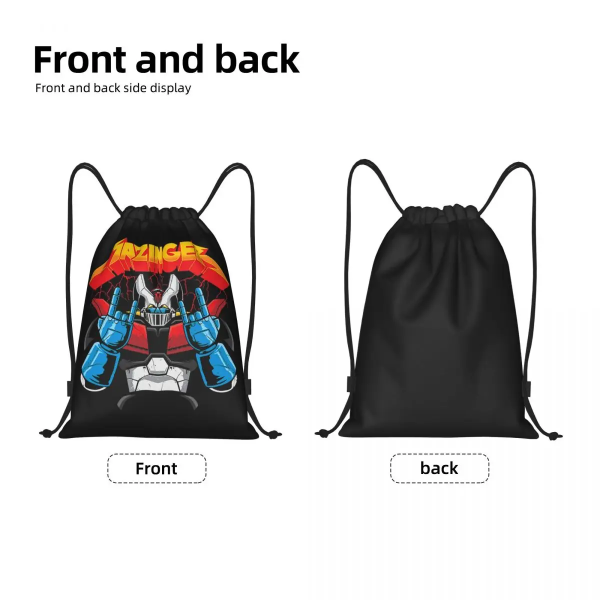 Sac à dos personnalisé Mazinger Z Proximity Wstring pour hommes et femmes, sac à dos léger UFO Robot Anime, sac de sport pour yoga