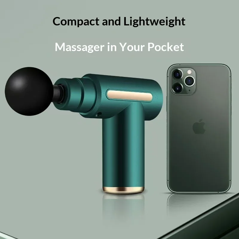 Portable Mini Massage Gun USB Rechargeable Lightweight Electric Muscle Relaxation Device for Home Body Massage 4 Colors Optional view 5